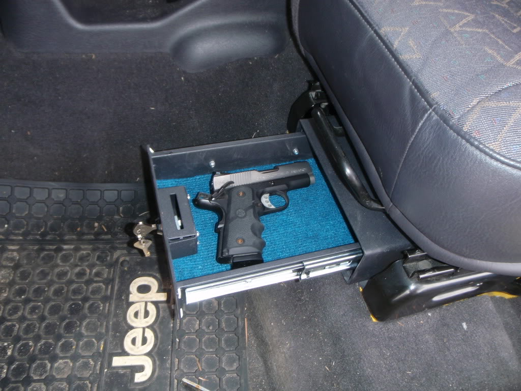 Back seat truck gun safe